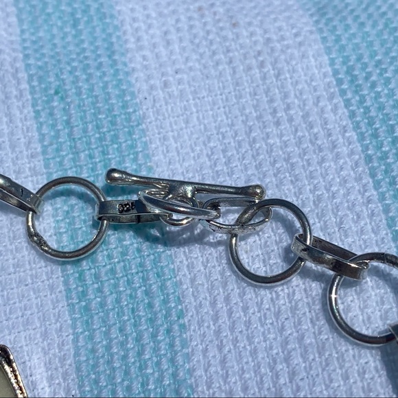 Stunning Abalone statement 5 gem cluster bracelet - Picture 10 of 10